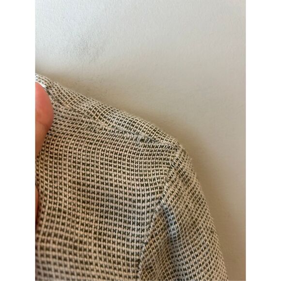 FLAX 100% Linen Blouse oversized S gray Lagenlook boho hippie minimalist quiet l - Picture 8 of 8